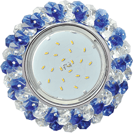 Светильник Ecola GX53 H4 Glass Круглый с хрусталиками